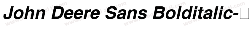 John Deere Sans Bolditalic字体转换